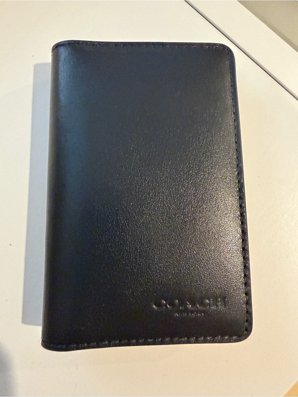 Coach Black Leather Slim Wallet